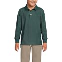 Lands' End School Uniform Kids Long Sleeve Mesh Polo Shirt