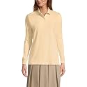 Lands' End School Uniform Kids Long Sleeve Interlock Polo Shirt