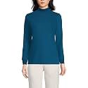 Lands' End Women's Cotton Mock Turtleneck