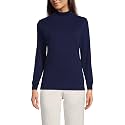 Lands' End Women's Cotton Mock Turtleneck