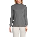 Lands' End Women's Cotton Mock Turtleneck