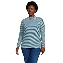 Lands' End Women's Cotton Mock Turtleneck