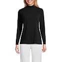 Lands' End Women's Cotton Mock Turtleneck