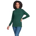 Lands' End Women's Cotton Mock Turtleneck