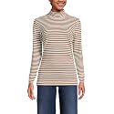Lands' End Women's Cotton Mock Turtleneck