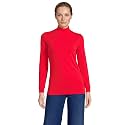 Lands' End Women's Cotton Mock Turtleneck