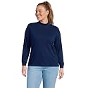 Lands' End Women's Cotton Mock Turtleneck