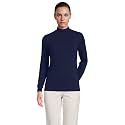 Lands' End Women's Cotton Mock Turtleneck