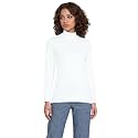 Lands' End Women's Cotton Mock Turtleneck