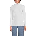Lands' End Women's Cotton Mock Turtleneck
