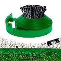 Landscape Edging Border 33 FT 2 Inch Tall with 60 Spikes, Plastic Edging for Landscaping, Garden Edging Border， Flower Bed, Paver and Lawn Edging Border, Green