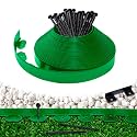 Landscape Edging Border 60 FT 2 Inch Tall with 120 Spikes, Plastic Edging for Landscaping, Garden Edging Border， Flower Bed, Paver and Lawn Edging Border, Green