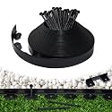 Landscape Edging Border 60 FT 2 Inch Tall with 120 Spikes, Plastic Edging for Landscaping, Garden Edging Border， Flower Bed, Paver and Lawn Edging Border, Black