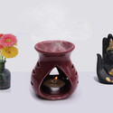 LANDSLIDE Ceramic 97 Aroma Burner, Purple (7.5 X 9.5 cm) Diffuser Set 97AROMA-BRNRPURPLE-1PCS
