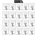 Landwood Self Adhesive Hooks Set of 20
