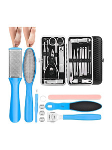 lanellie professional manicure set pedicure tools stainless steel foot care foot file
