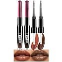 LANGMANNI 2 Pack 2-in-1 Lip Liner &amp; Gloss Set, 07 Terracotta + 08 Espresso