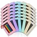 Lanpn 36 Pcs Pencil Pouch for 3 Ring Binder, 2 Pocket Zipper Binder Pouch Bulk, Pastel Binders Pencil Case, School Supplies for Boy Girl Student, Reinforced Grommets, Clear Window, Micro Mesh