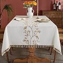 Laolitou Cotton Linen Waterproof Tablecloth for Dining