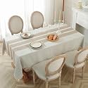 Laolitou Rectangle Jacquard Tablecloth with Tassels 55x86