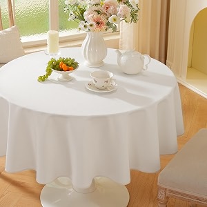 Laolitou Round Tablecloth Fits 30-48 inch Table