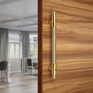 lapo 36 inch door handle for main door wooden wooden amp glass door handle door pull push handlestainless steel pipe and brass base-pack of 1  antique finish  3 years warranty