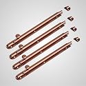 LAPO 4 Pack Heavy Duty Stainless Steel Tower Bolt 12 Inch,Tower Bolt for Main Door and Bathroom,kundi Latch for bedroom, Chitakni, Tower Bolt for Home,Offices Doors,Window (Rose Gold Finish,Pack of 4)