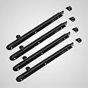 LAPO 4 Pack Heavy Duty Stainless Steel Tower Bolt 12 Inch, Tower Bolt for Main Door and Bathroom, Kundi Latch for Bedroom, Chitakni, Tower Bolt for Home,Offices Doors,Windows (Black Finish, Pack of 4)