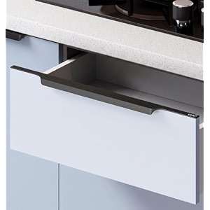 lapo 5 pack exclusive 30 inch aluminum kitchen profile handle drawer handle for kitchen cabinet profile handle wardrobe pull handle for home hotel office black finish pack of 5 p-002