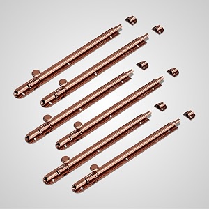 lapo 6 pack heavy duty stainless steel tower bolt 12 inchtower bolt for main door and bathroomkundi latch for bedroom chitakni tower bolt for homeoffices doorswindow rose gold finishpack of 6