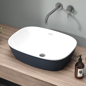 lapo basin for bathroom ceramic tabletop wash basin table top wash basin for bathroom and livingroom decor countertop vessel sink navy blue finish 39x505x137 cm core