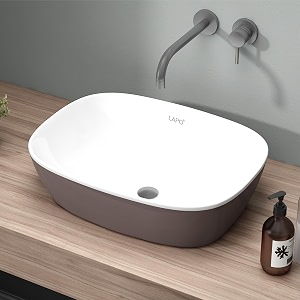 lapo basin for bathroom ceramic tabletop wash basin table top wash basin for bathroom and livingroom decor countertop vessel sink choco brown finish 39x505x137 cm core