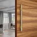 LAPO Door Handle for Main Door 18 inch, Wooden &amp; Glass Door Handle, Door Pull Push Handle,Stainless Steel Pipe and Brass Base (Pack of 1) Antique Finish | 3 Years Warranty