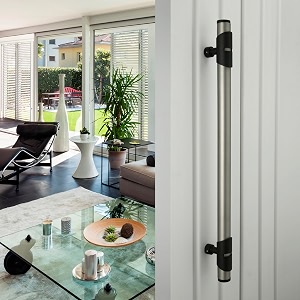 lapo 36 inch pull push handle stainless steel pipe with brass base in black finish for wooden and glass doors offers a bold and clean look with 3 years warranty pack of 1