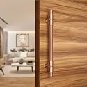 LAPO Door Handle for Main Door 36 inch, Wooden &amp; Glass Door Handle, Door Pull Push Handle,Stainless Steel Pipe and Brass Base (Rose Gold Finish) Pack of 1
