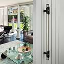 LAPO 48 Inch Premium Main Door Handle, Black Stainless Steel and Brass Design for Wooden and Glass Doors and Suitable for Luxury Interiors, 3 Years Warranty (Pack of 1)