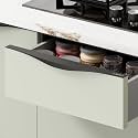LAPO Elite 14 Inch Aluminum Kitchen Profile Handle, Cabinet Profile Handle, Drawer Handle for Kitchen, Profile Handle for Wardrobe, Profile Pull Handle for Home, Hotel, Office(Black Finish, Pack of 1)