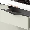 LAPO Elite 20 Inch Aluminum Kitchen Profile Handle, Cabinet Profile Handle, Drawer Handle for Kitchen, Profile Handle for Wardrobe, Profile Pull Handle for Home, Hotel, Office(Black Finish, Pack of 1)
