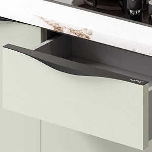 lapo elite 24 inch aluminum kitchen profile handle cabinet profile handle drawer handle for kitchen profile handle for wardrobe profile pull handle for home hotel officeblack finish pack of 1