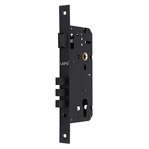 lapo heavy duty brass lock body set for wooden door mortise lock body lock body 50 mm x 85 mm three bullet black finish-pack of 1 pcs