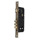 LAPO Heavy Duty Brass Lock Body Set for Wooden Door, Mortise Lock Body, Lock Body 50 mm x 85 mm Three Bullet (Antique Finish)-Pack of 1 pcs
