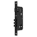 LAPO Heavy Duty Brass Lock Body Set for Wooden Door, Mortise Lock Body, Lock Body 50 mm x 85 mm Three Bullet (Black Finish)-Pack of 1 pcs