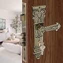 LAPO Main Door & Bedroom Lock Handle Set | 50x85 Lock Body | 70mm Cylinder | Dual Side Door Compatibility | Ideal for 30–50mm Door Range | 3 Brass Keys | Antique Finish | 3 Years Warranty