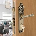 LAPO Mortise Door Lock for Home Main Door &amp; Bedroom with Handle | 50x85mm Body | Heavy-Duty 70mm Cylinder | 3 Brass Keys | Left-Right Fit 30-50mm Door Home Office Hotel | Antique Finish | Ro-1039