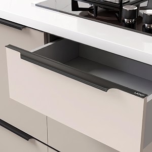 lapo 5 pack premium 10 inch aluminum kitchen profile handle cabinet profile handle drawer handle for kitchen wardrobe pull handle for home hotel office black finish pack of 5