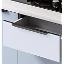 LAPO 10 Inch Aluminium Kitchen Drawer Handle | Cabinet & Wardrobe Profile Pull | Firm Grip | Ideal for Home, Hotel & Office | Cut-to-Length Design | Quick Install | Black Finish (Pack of 1)