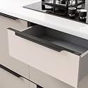 LAPO 5 Pack Premium 14 Inch Aluminum Kitchen Profile Handle, Cabinet Profile Handle, Drawer Handle for Kitchen Wardrobe Pull Handle for Home, Hotel, Office (Black Finish, Pack of 5)