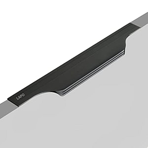 lapo 3 pack premium 16 inch aluminum kitchen profile handle cabinet profile handle drawer handle for kitchen wardrobe pull handle for home hotel office black finish pack of 3