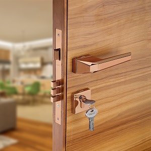 lapo mortise door lock for home main door amp bedroom with handle - 50x85mm body - 3 brass keys - heavy-duty 70mm cylinder - left-right fit 30
