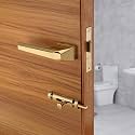 LAPO Door Lock for Bathroom &amp; Balcony | 45x45 Lock Body | Brass Latch | Support Left &amp; Right Door Opening | Keyless Operation | Fits 30–50mm Door Thickness | PVD Gold Finish | 3 Year Warranty | Ro-125